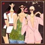 Jedwabna apaszka ICON NO.17  CREME DE LA CREME- S 