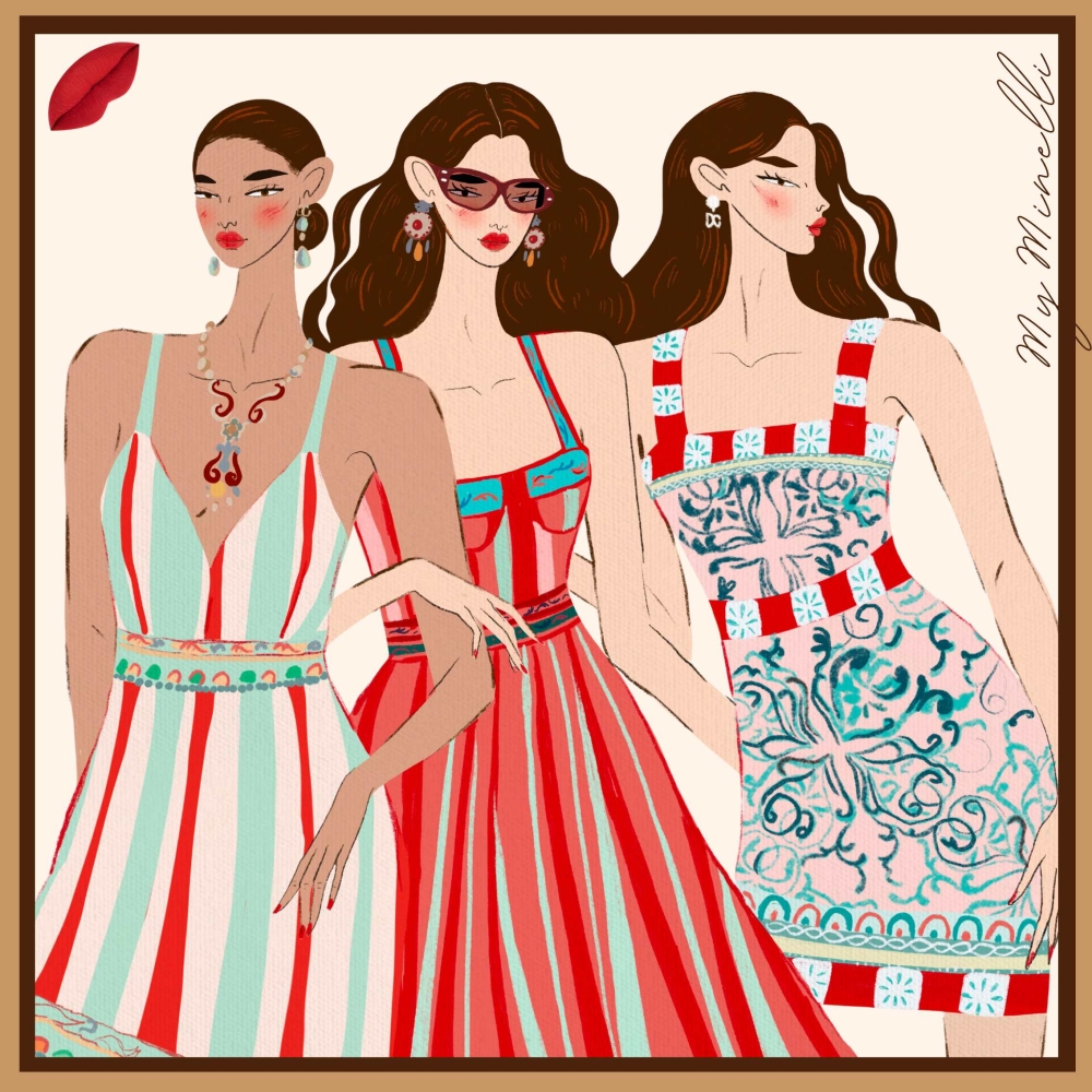 Jedwabna apaszka dolce vita my minelli silk scarf