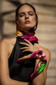 PIĘKNA KOLOROWA JEDWABNA LUKSUSOWA APASZKA NA PREZENT MY MINELLI KOLEKCJA MUSE SILK SCARF