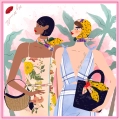 My minelli Sorelle jedwabna apaszka, jedwabna chusta, vogue, moda, modne akcepsoria, prezent idealny, silk scarf
