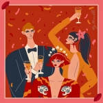 Silk Scarf SOCIALITE L