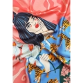 Jedwabna apaszka chusta MY Minelli Lady With Tigers Icon no.4 silk scarf