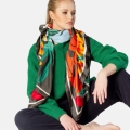 Jedwabna chusta apaszka dwustronna My Minelli no.6 MY FRIEND THE PARROT silk scarf