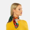 Jedwabna apaszka chusta dwustronna My Minelli ICON no.6 MY FRIENT THE PARROT silk scarf
