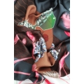Apaszka jedwabna chusta dwusgtronna My Minelli Icon no.11 GLAMOUR silk scarf